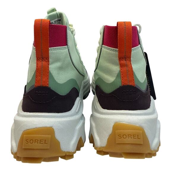 Sorel Sneaker Boot Kinetic Breakthru Venture Mid Womens 9 WP Cinder Sea Sprite - Picture 7 of 11